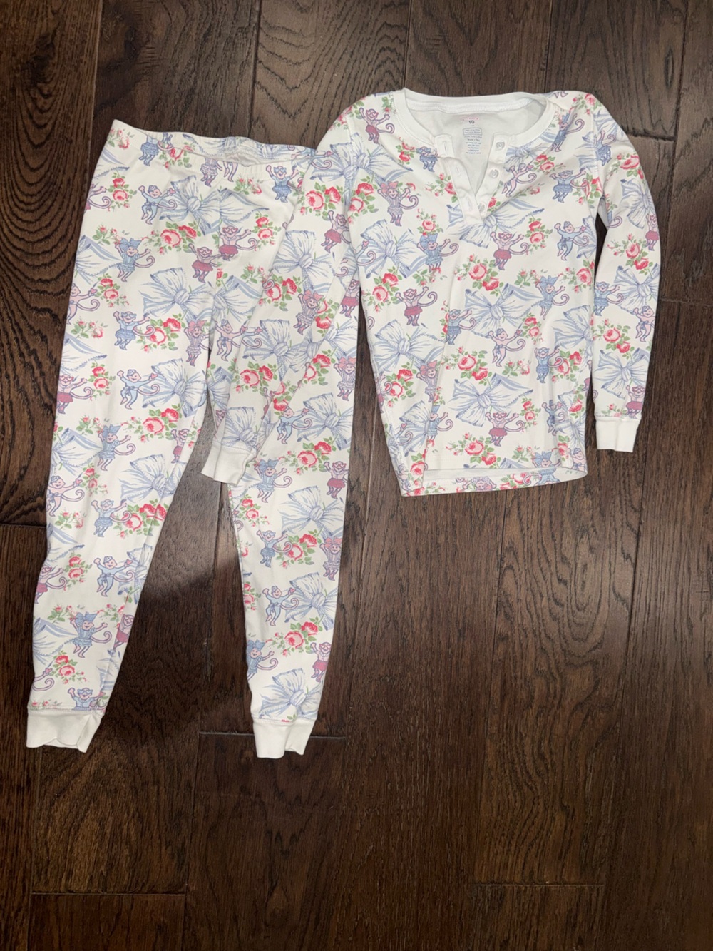 Limited Edition Roller Rabbit x LoveShackFancy Rosa Beaux Monkey PJS - Size 10
